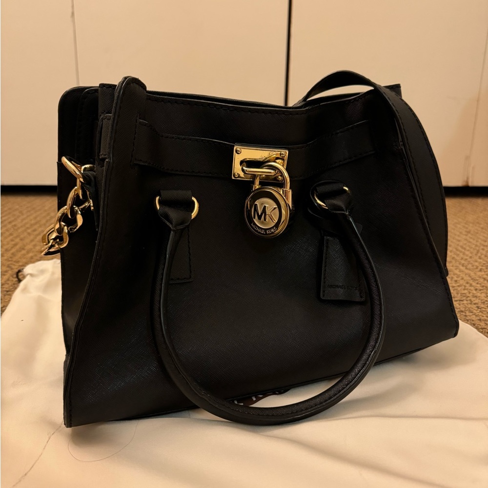 Michael Kors Hamilton saffiano leather satchel.